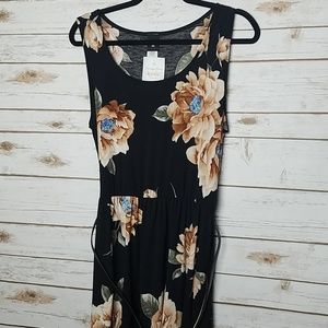 Only (1) 2XL Left! Belted Floral Dress